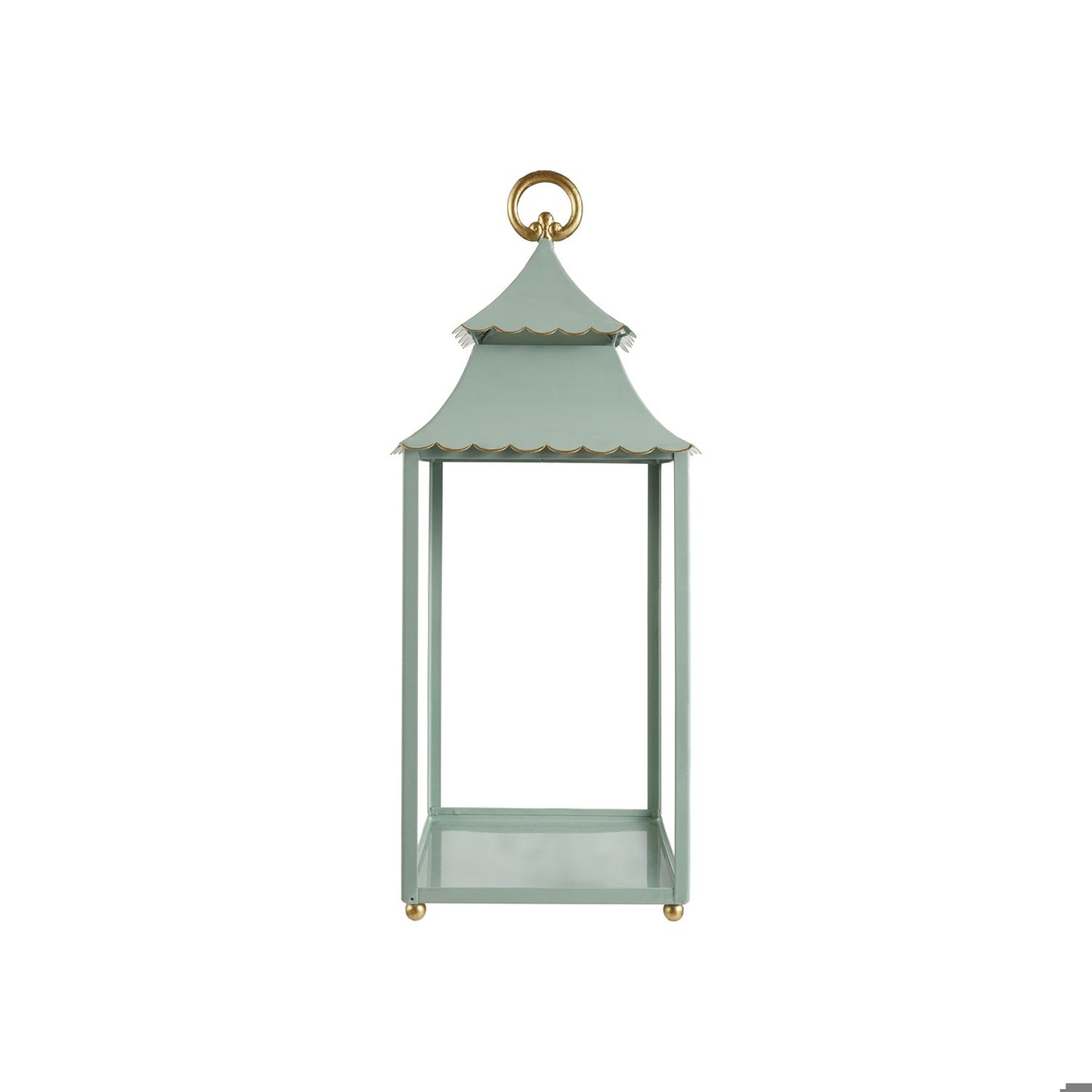 Hazel Mazel - Metal Scalloped Lantern - Mint - Findlay Rowe Designs