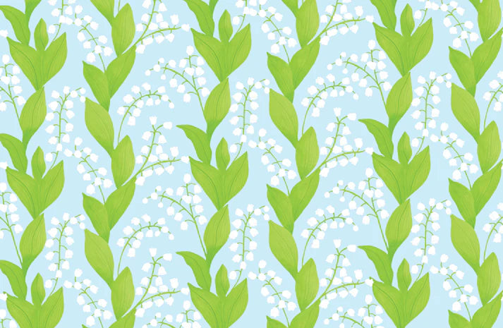 Lucy Grymes - Paper Placemat Pad - Lilly of the Valley - Findlay Rowe Designs