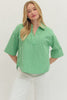 Entro - Top - Gingham 3/4 Sleeve - Green - Findlay Rowe Designs