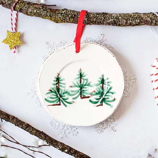 Vietri - Ornament - Lastra Holiday Round