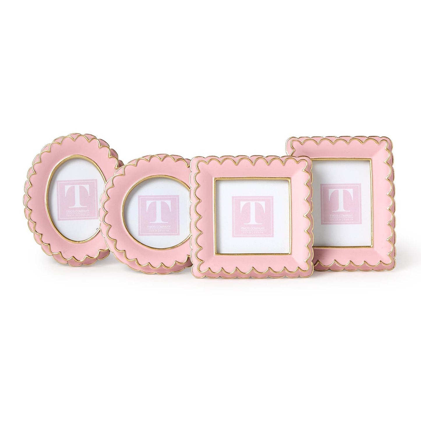 Frame - 4x4 - Pink Scalloped - Findlay Rowe Designs