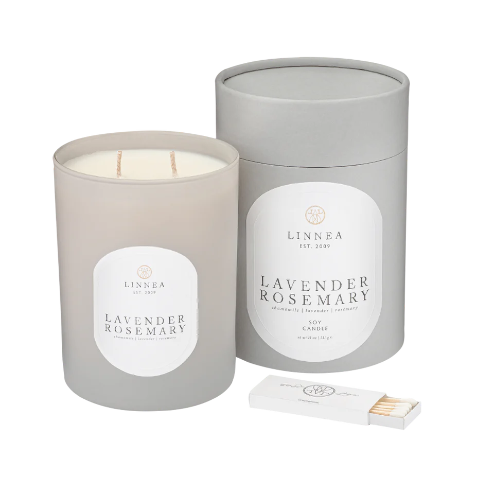 Linnea - 2-Wick Candle - Lavender Rosemary - Findlay Rowe Designs