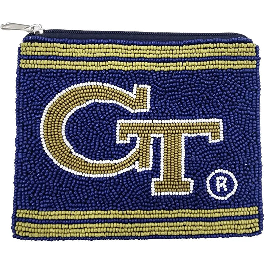 Beaded Pouch - Georgia Tech - Findlay Rowe Designs