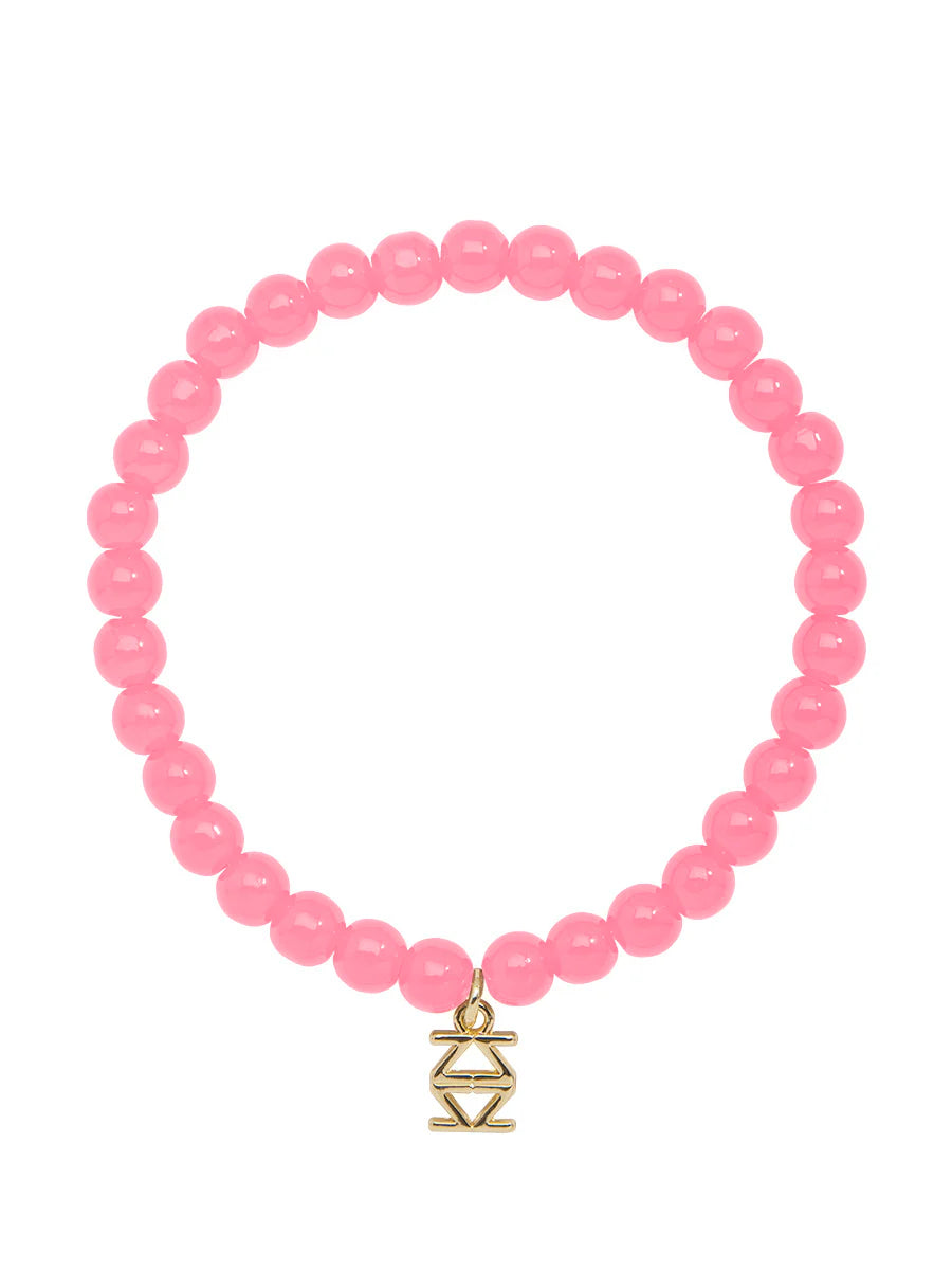Bracelet - Small Glass Bead Stretch - Pink - Findlay Rowe Designs