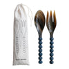 Salad Servers - Marbled Resin Ball Handles - Set 2 - Findlay Rowe Designs
