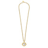 Susan Shaw - Necklace - Long Mother of Pearl Cross - Gold - Findlay Rowe Designs