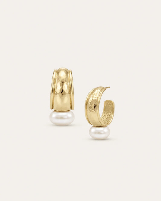 Natalie Wood - Earrings - Midnight Tide Huggie - Gold - Findlay Rowe Designs