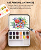 Grabie - Watercolor Pocket Set Of 12 With Brush - Floral Colors - Findlay Rowe Designs