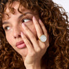 Julie Vos - Ring - Solara Statement - Iridescent Clear Crystal - Size 8