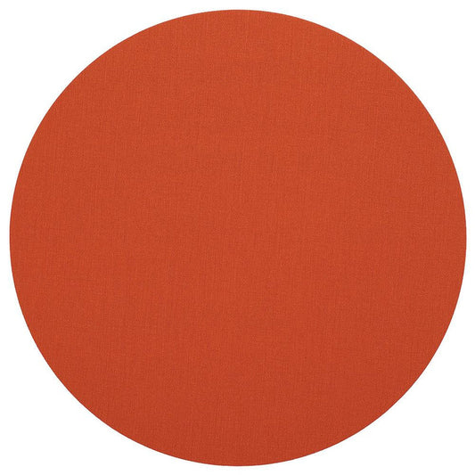 Caspari- Canvas Felt-Backed Round Placemat – Orange