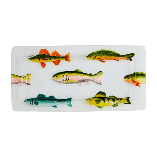 Mud Pie - Fish Glass Platter - Findlay Rowe Designs