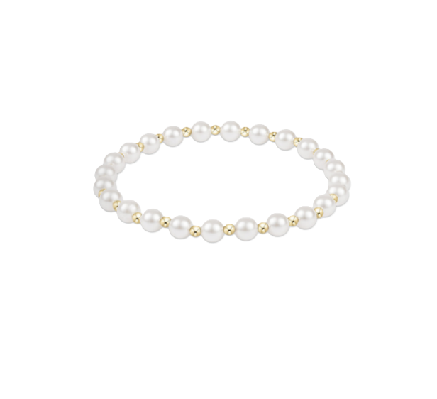 Enewton - Grateful Pattern 5mm Bead Bracelet – Pearl - Findlay Rowe Designs