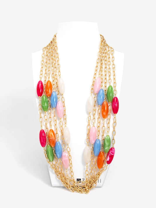Necklace - Resin Bead - 38in - Findlay Rowe Designs