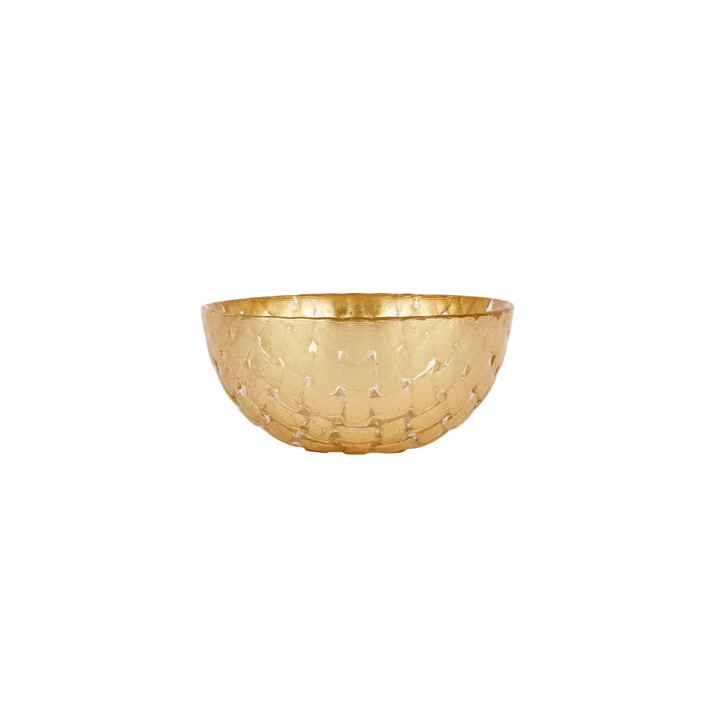 Vietri - Rufolo - Glass Gold Basketweave Dipping Bowl - Findlay Rowe Designs