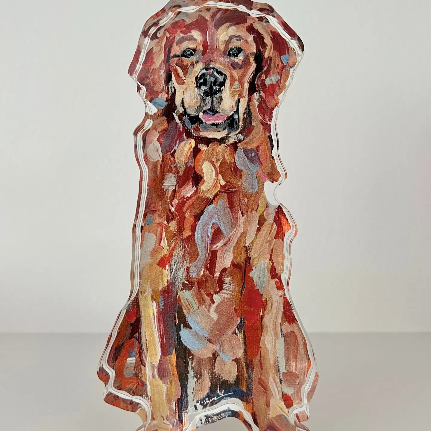 Chelsea McShane - Acrylic Shelfie - Golden Retriever Red - Large - Findlay Rowe Designs