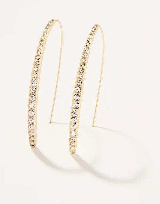 Spartina - Earrings - Sparkle Arc Hoop Crystal - Large