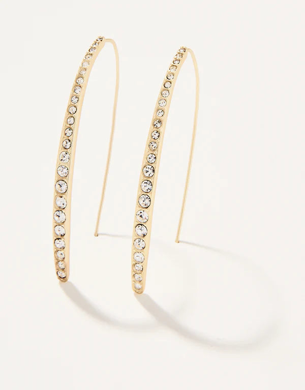Spartina - Earrings - Sparkle Arc Hoop Crystal - Large