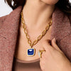 Julie Vos - Necklace - Sahara Statement - Iridescent Sapphire Blue - Findlay Rowe Designs