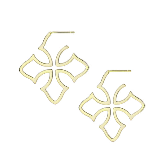 Natalie Wood- Grace Cross Hoop Earrings - Findlay Rowe Designs