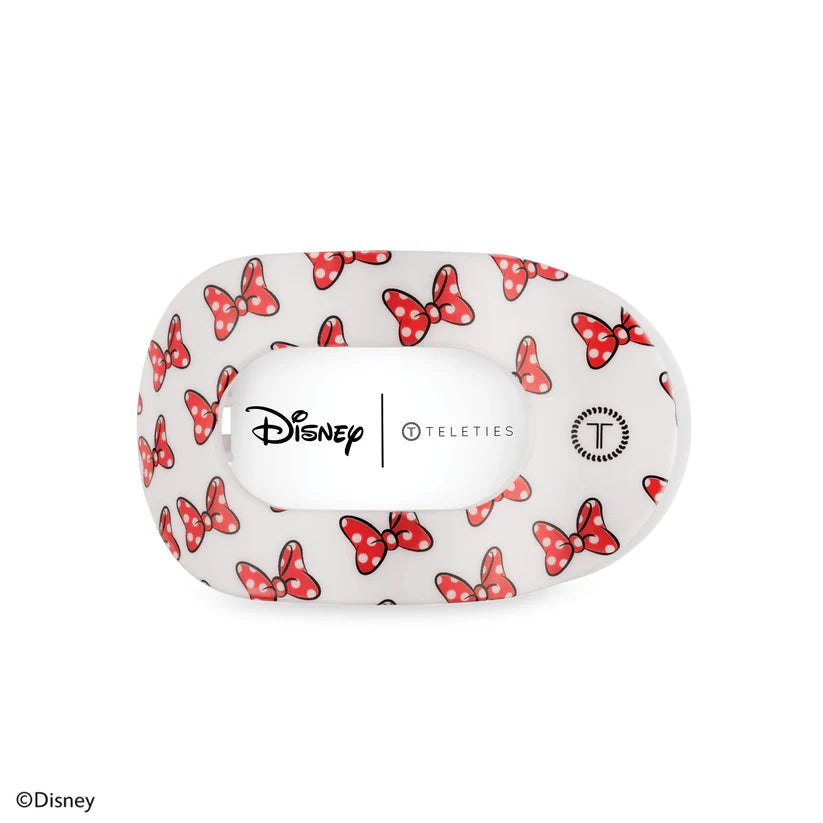 Teleties - Flat Round Hair Clip - Minnie Loves Her Bows - Medium - Findlay Rowe Designs