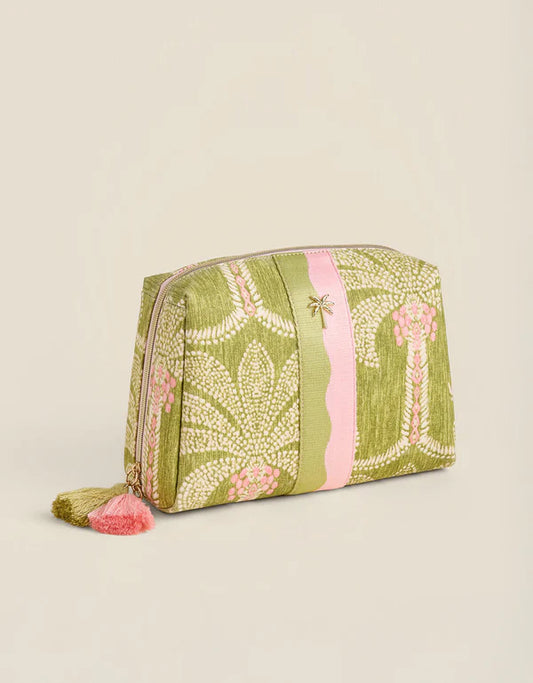 Spartina - Large Cosmetic Pouch - Castillo Green Palms - Findlay Rowe Designs
