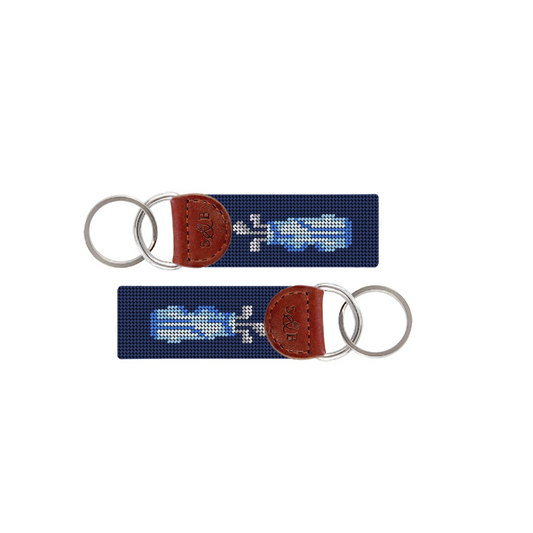 Anne Neilson x Smathers & Branson - Needlepoint Key Fob - Driven by Faith - Golf