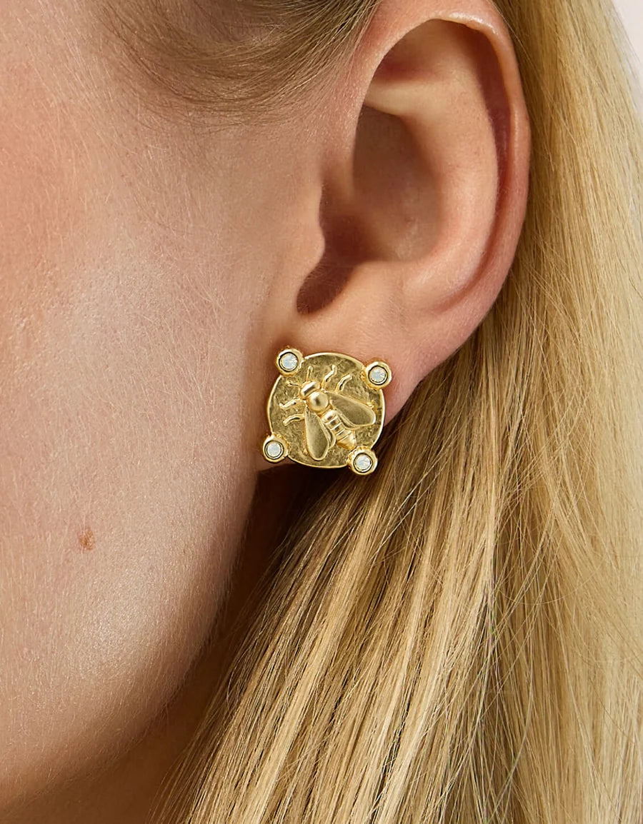 Spartina - Earrings - Curious Bee Stud - Gold