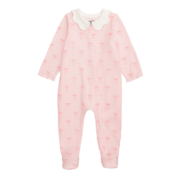 Mud Pie - Baby - Sleeper - Scallop Bows - Pink - Findlay Rowe Designs