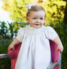 Pearl Flower Bishop Dress-White 3mo - Findlay Rowe Designs