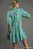 Dress - Two Tone Tiered Dress - Mint Blue - Findlay Rowe Designs