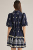 Entro - Dress - Mini Shirt Collar Ruffle Hem - Navy - Findlay Rowe Designs