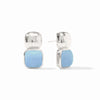 Julie Vos - Earring - Catalina - Chalcedony Blue - Silver