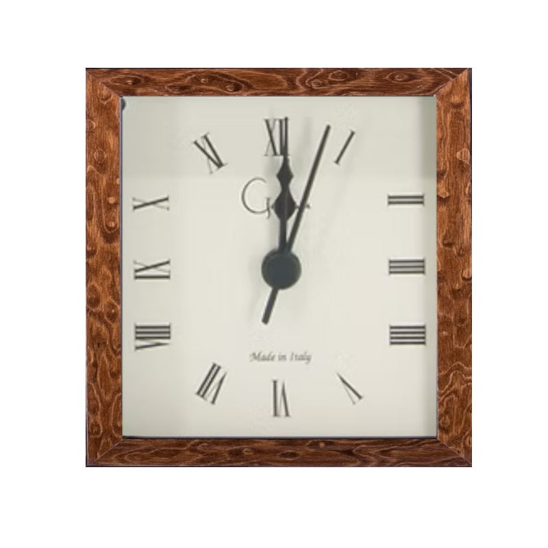Galassi - Clock 3x3 - Brown Burl - Findlay Rowe Designs