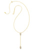 Kendra Scott - Grayson Y Necklace  - Gold White CZ - Findlay Rowe Designs