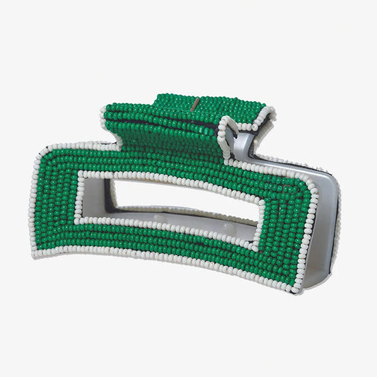 Ink & Alloy - Claw Clip - Lola Solid Color - Kelly Green White - Findlay Rowe Designs