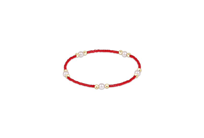 Enewton - Gameday Hope Purpose Pearl Bracelet - Red