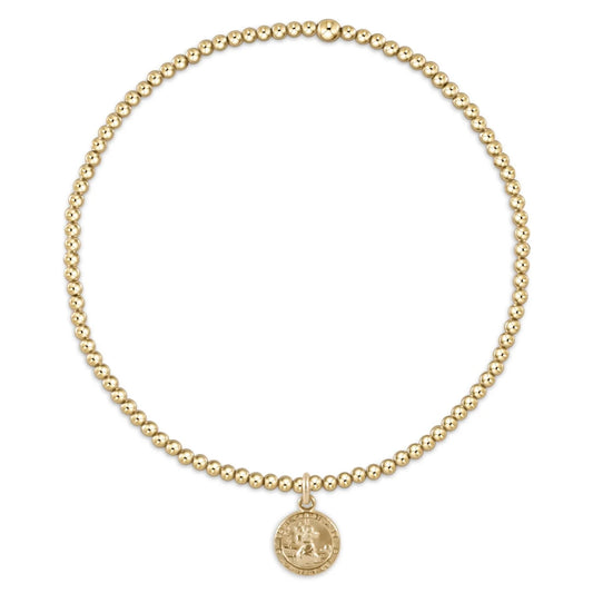 Enewton - Classic Gold 2mm Bead Bracelet - Protection Small Gold Disc