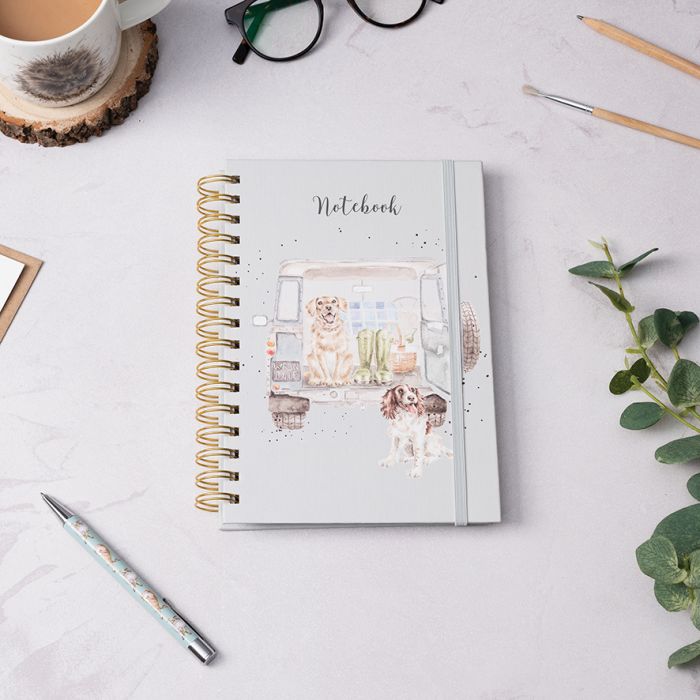 Journal - Spiral Bound - 'Paws for a Picnic' Labrador Spaniel - Findlay Rowe Designs