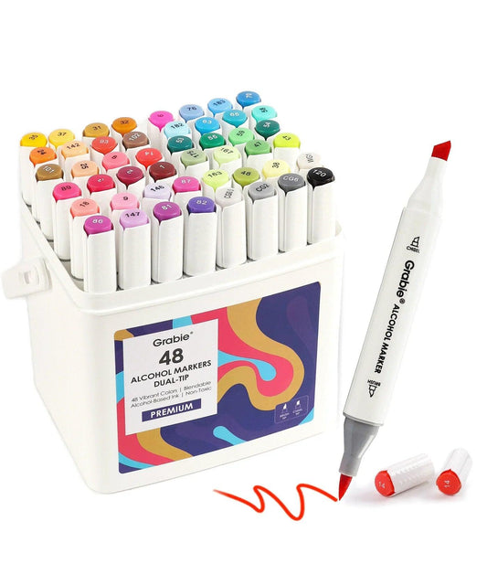 Grabie - Alcohol Markers Dual-Tip - Set 48