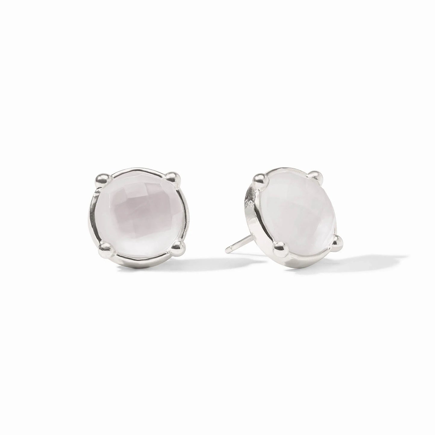 Julie Vos - Earrings - Honey Stud - Clear Crystal - Silver