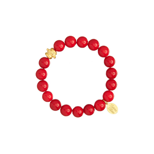 Susan Shaw - Bracelet - Bailey Stretch - Red Coral