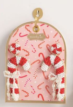 Mudpie - Earrings - Beaded Christmas Icons
