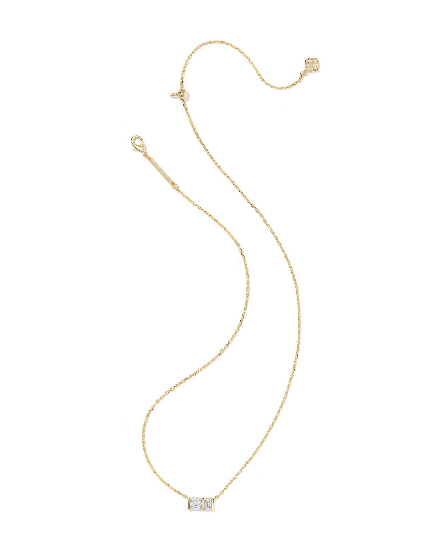 Kendra Scott - Necklace - Jamie Short Pendant - Gold White Cz