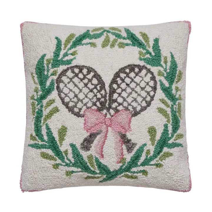 Pillow - Square - Tennis with Wreath