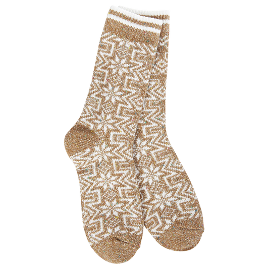 World's Softest Socks - Holiday Confetti Crew - Geometric Gingerbread