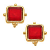 Susan Shaw - Earring - Madeline Studs - Scarlet - Findlay Rowe Designs