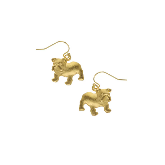 Susan Shaw - Earrings - Mini Bulldog on Wire - Findlay Rowe Designs