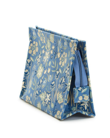 Twos Company- Blue Floral Multipurpose Pouch - Findlay Rowe Designs