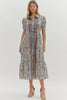 Entro - Dress - Diamond Floral Midi - Findlay Rowe Designs