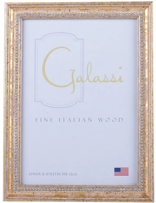 Galassi Frame - Antique Gold Audrey Bead Trim - 5x7 - Findlay Rowe Designs